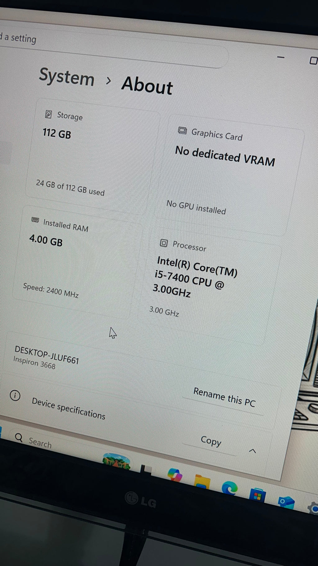 Dell Inspiron 3668 Intel Core i5