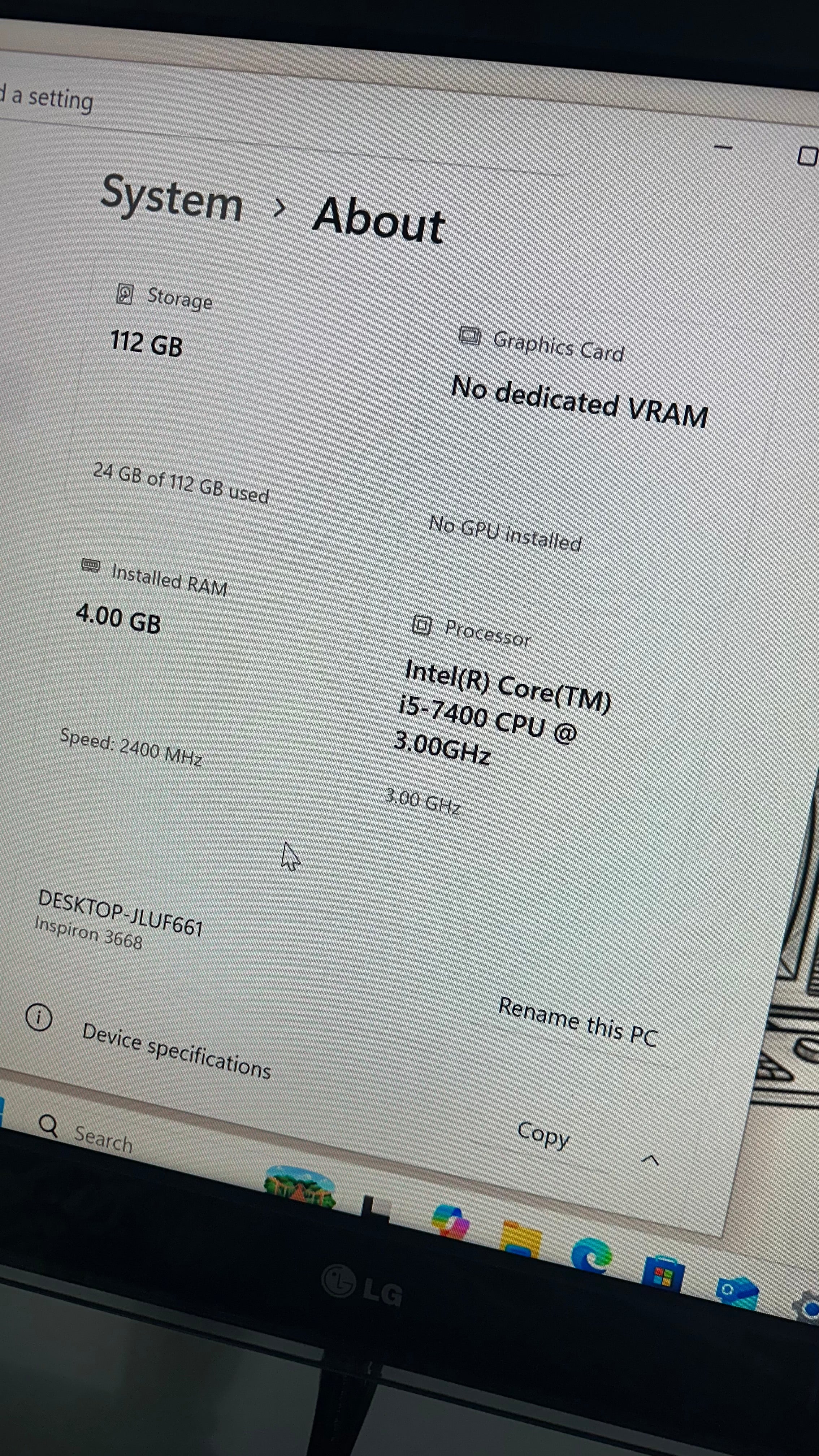 Dell Inspiron 3668 Intel Core i5